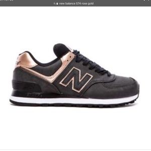 New Balance 574 rose gold and charcoal